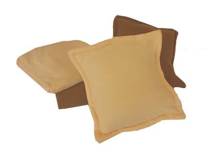 4 tlg. Fleece Set (2 Kissenhüllen/2 Decken) braun-beige SONDERAK