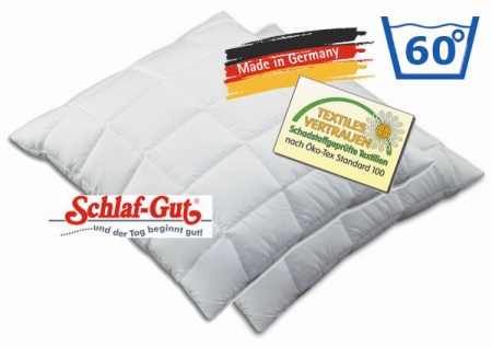 Paket 2 x 80x80 Synthetik/BW KISSEN gesteppt 60° mit RV