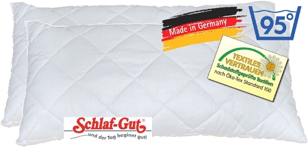 Paket mit 2x 40x80 Microfaser KISSEN gesteppt 95°mit RV