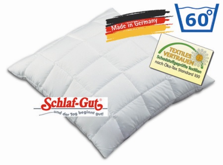 Schlaf-Gut 80x80 Synthetik/BW KISSEN gesteppt 60°mit RV