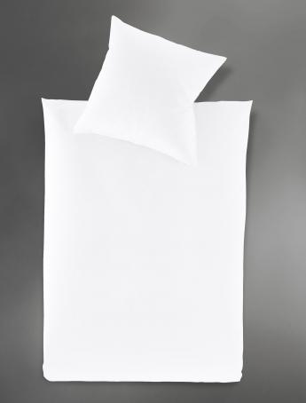 Irisette Mako Satin Bettw&auml;sche uni 135x200 cm in der Farbe weiss