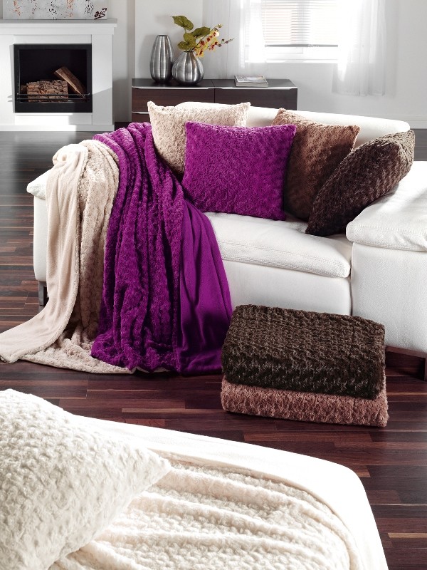 Feinste Mikrofaser-Wendedecke Curly 130x180 cm Felloptik 5 Farbe